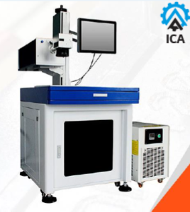 UV laser system for fine, cold marking of sensitive materials